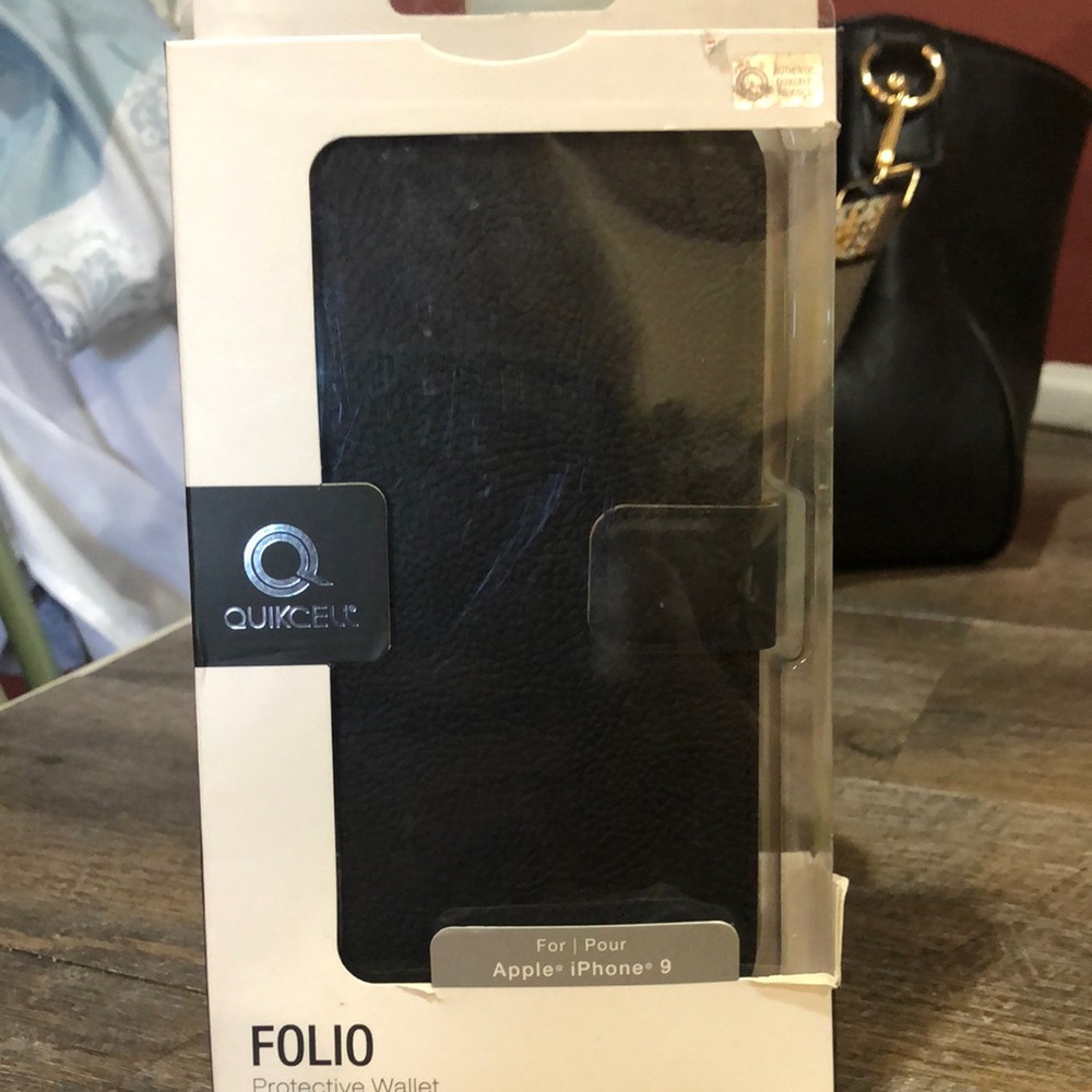 Folio Protective Wallet Case for I phone 9 by Quikcell